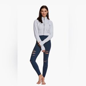 ALO Yoga Ripped Warrior Shredded Midnight Blue Leggings